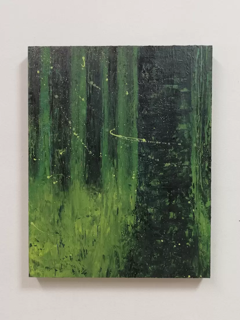 原画 73×60cm「美しき緑の星」現代アート 額縁付 - メルカリ