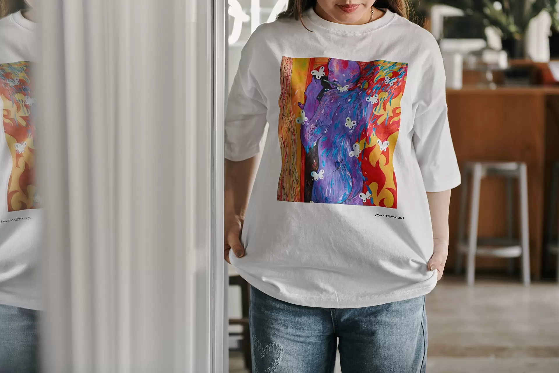 ミュージシャン message bottle T-shirt AOMORI edit. Maison Mihara Yasuhiro - Distressed Acid Printed T-shirt