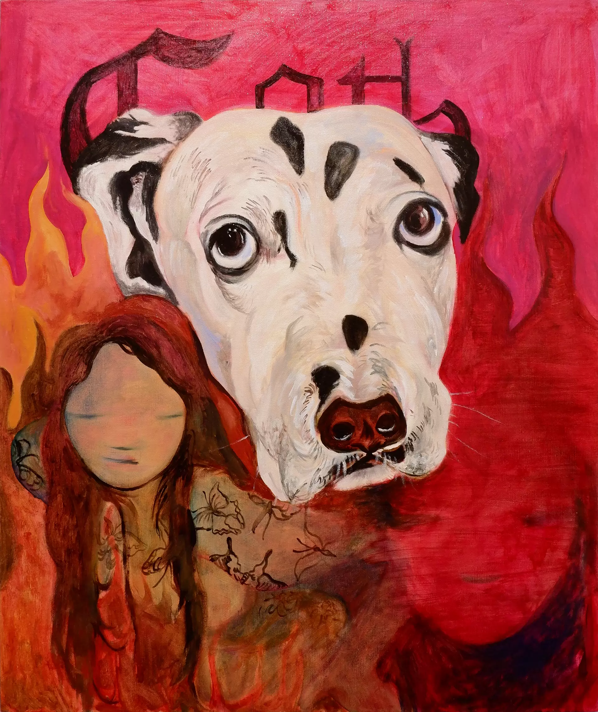 Doggy doggy アクリル画 Doggy doggy アクリル画