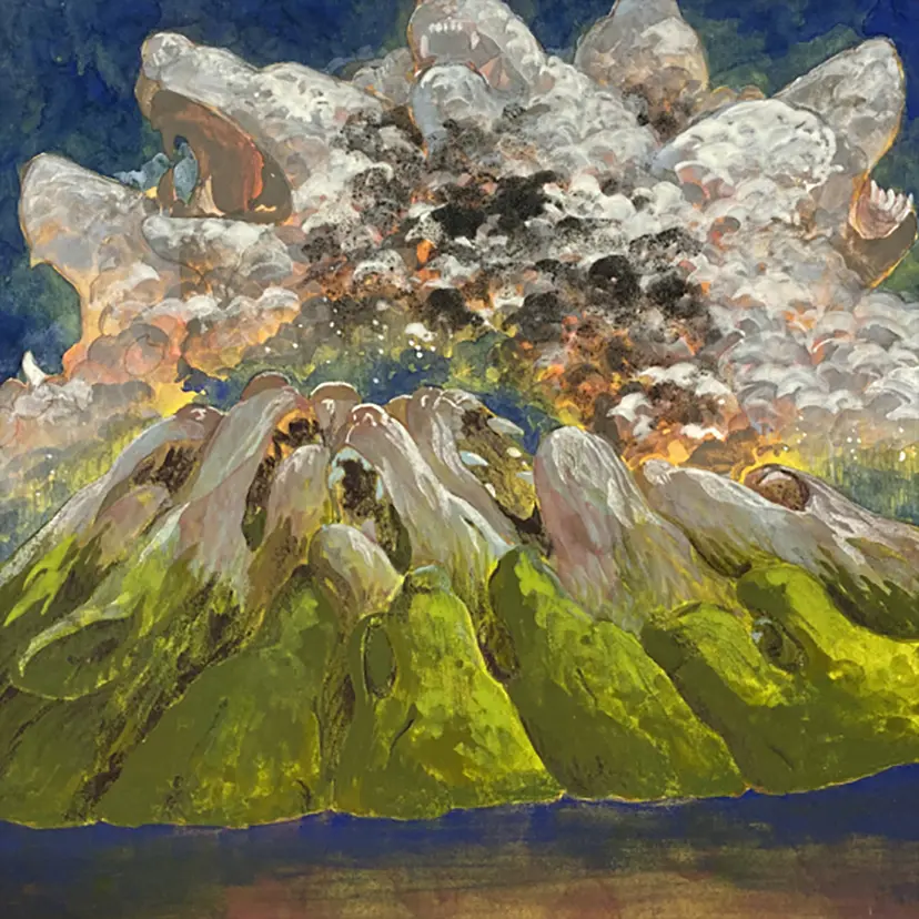 吠える山 by 犬和紙