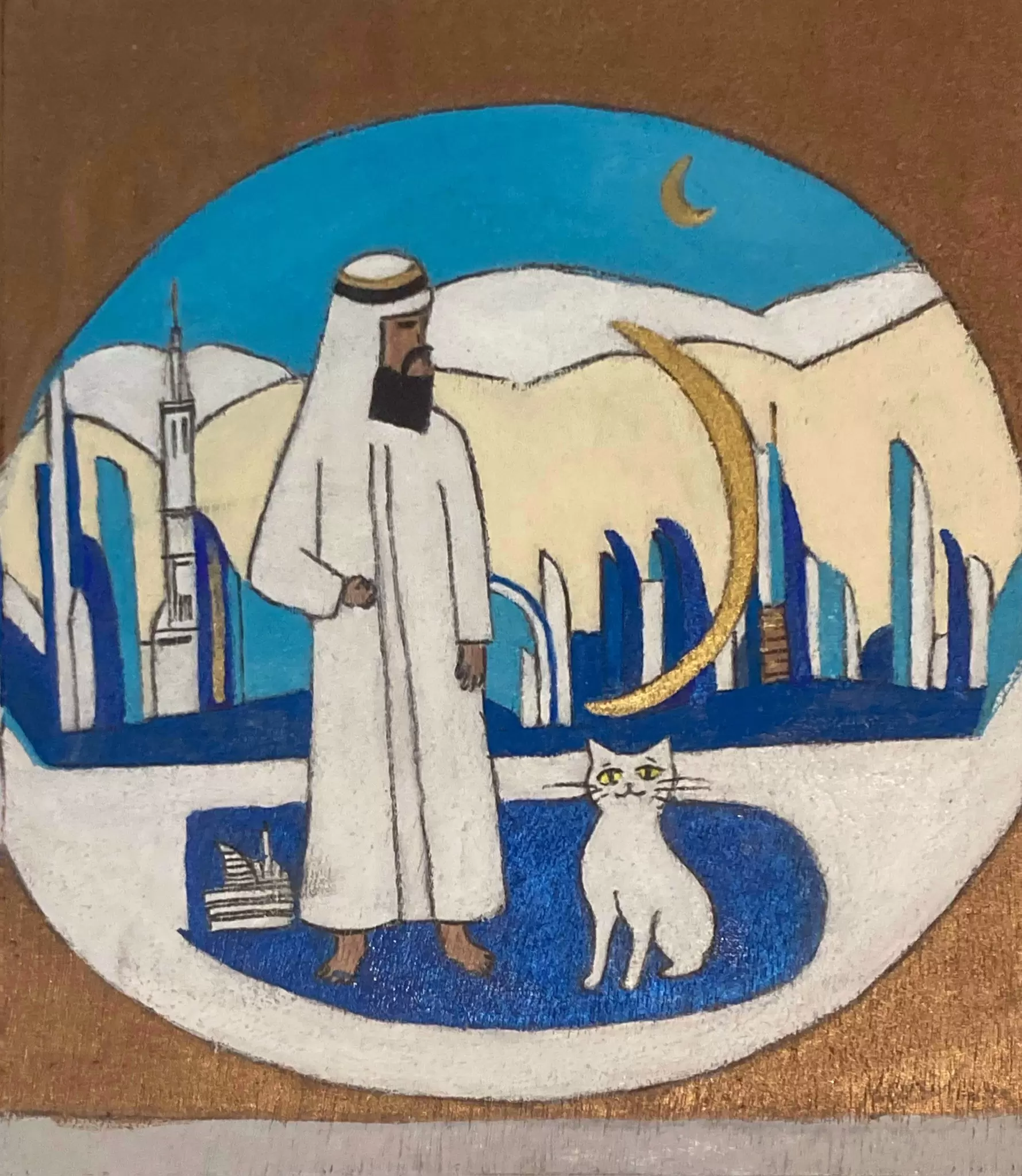 絵画 『猫』ヘイ平山画 細密ぺん画アート【縁側でたたずむ猫】 細密ぺん画家、杉山八郎