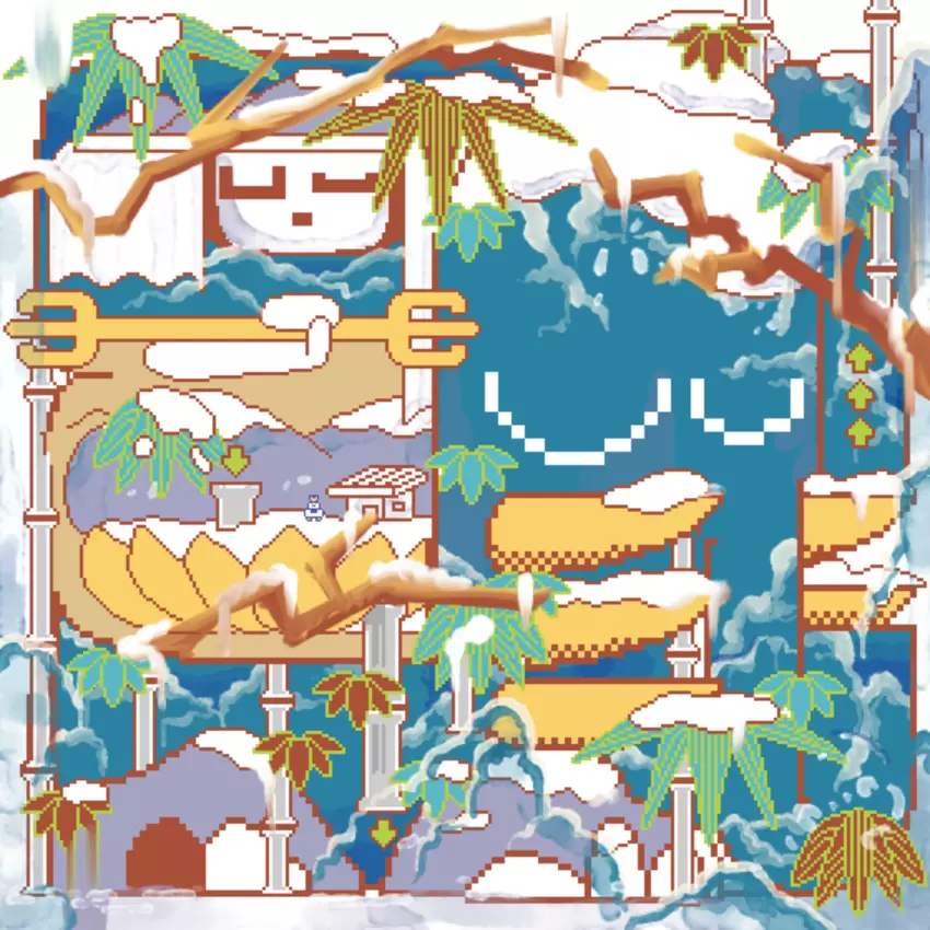 メルカリ限定出品】TERUMA 現代アート 原画☆53×53cm／24727