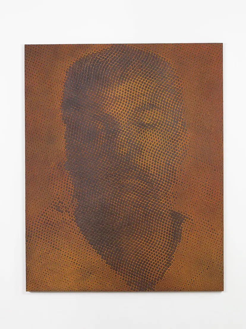 iron-oxide painting “W.S./T****68” by Tomohiro Kato