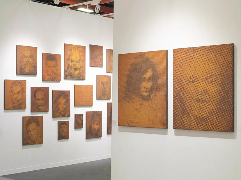 iron-oxide painting portrait series by Tomohiro Kato