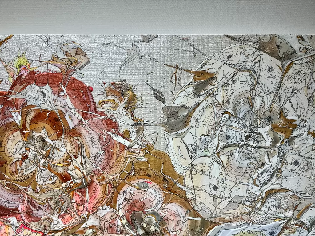 Abstract Flowers 250422 (Pearl White x Colourful) by 奥田