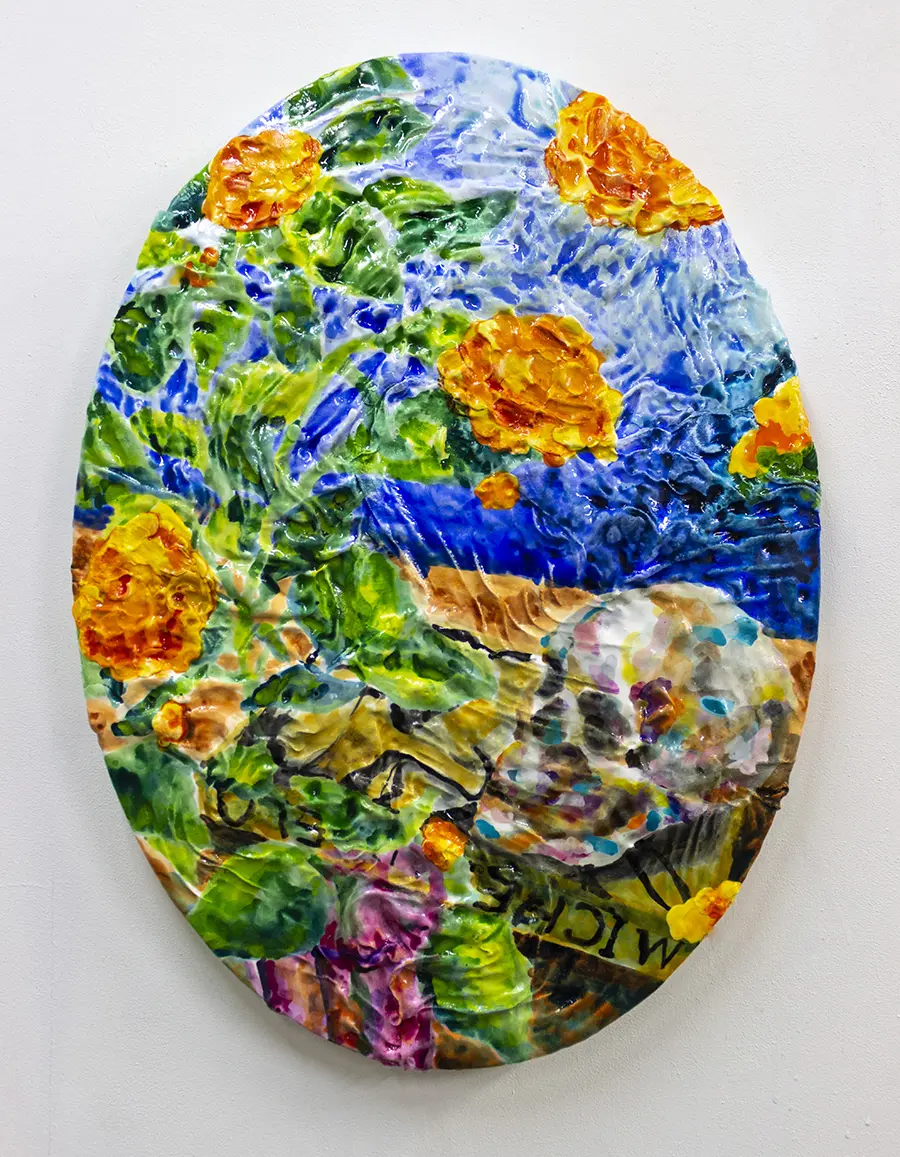 Flowers, Skull, Michelangelo Book