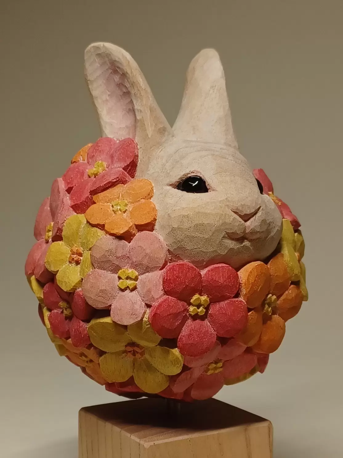 石木文　春のオーバル　未使用　花　うさぎ　てふてふ 花咲けるウサギ by 山岡 紀文 | Online art store for contemporary