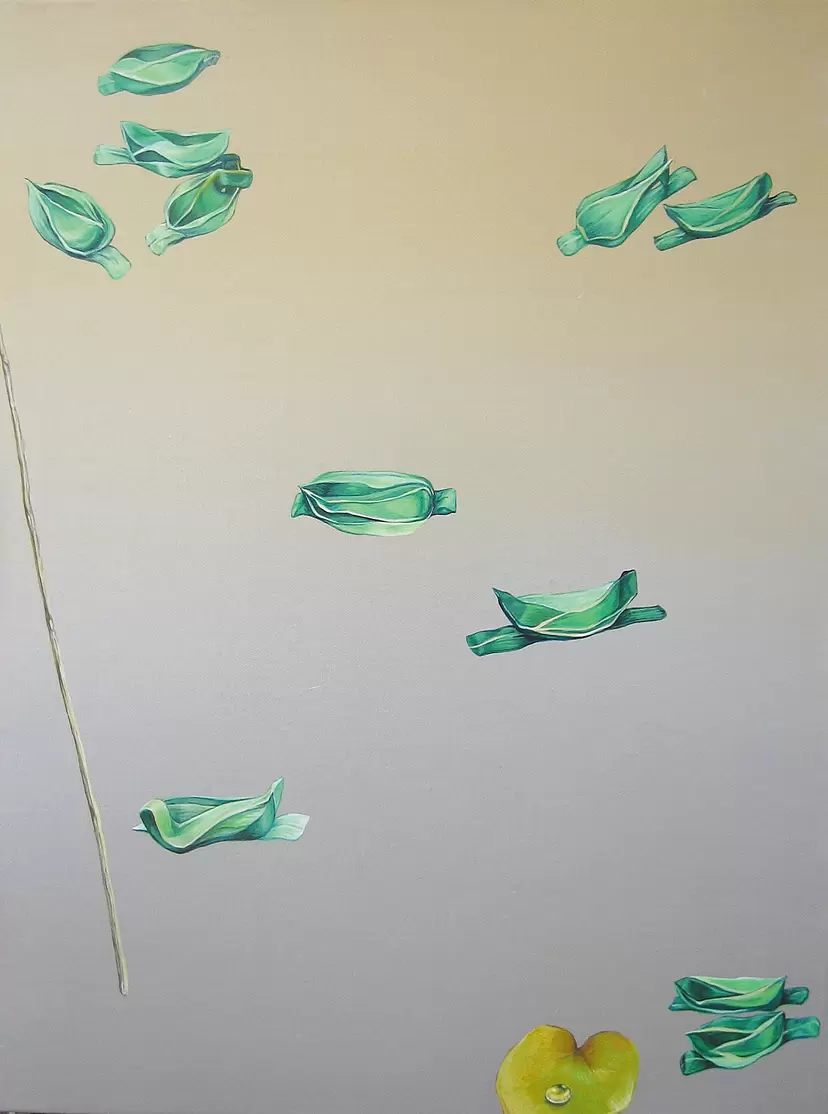 bamboo-leaf boat by 朝日 聡子　Satoko Asahi