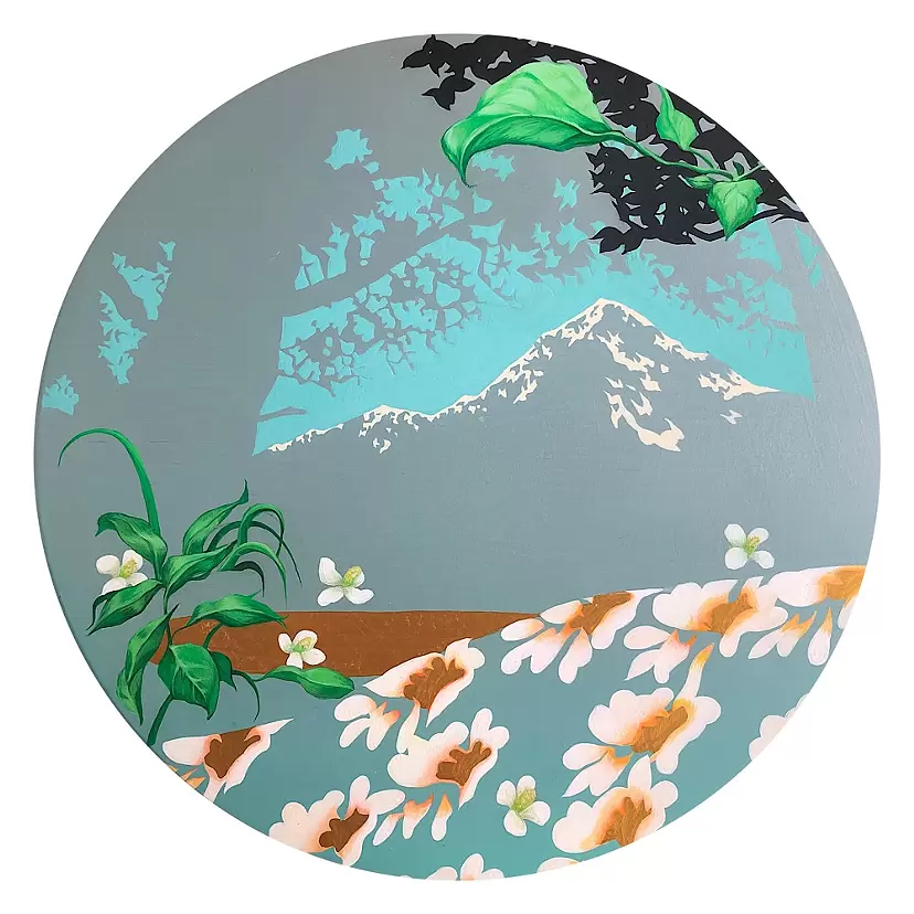 泉湧く庭_Garden with a fountain#4 by 朝日 聡子　Satoko Asahi