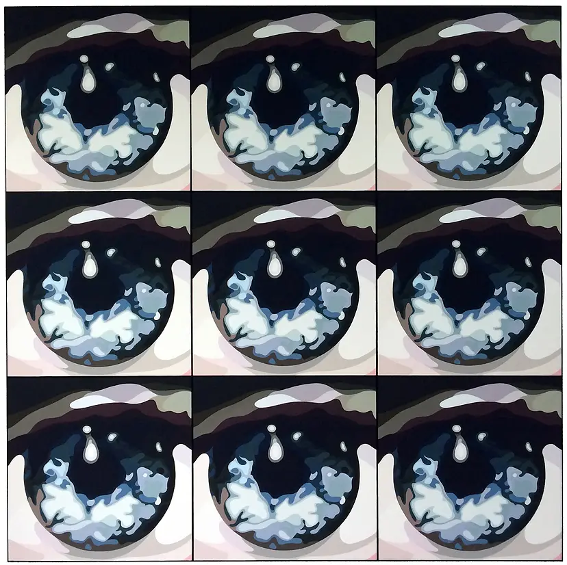 九の目と黒い枠／ Nine Eyes and Black Frame by Hitoshi Tsuboyama