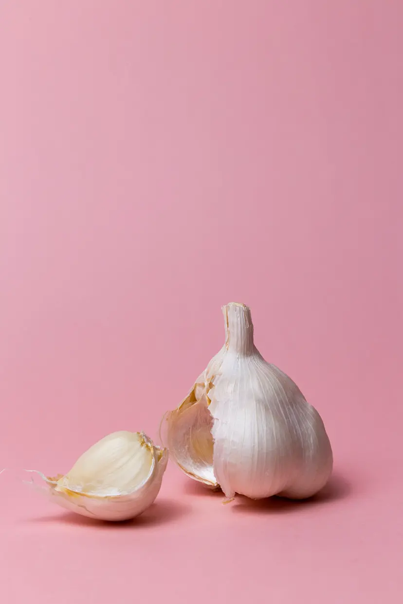 a piece of garlic by 山本 貴一