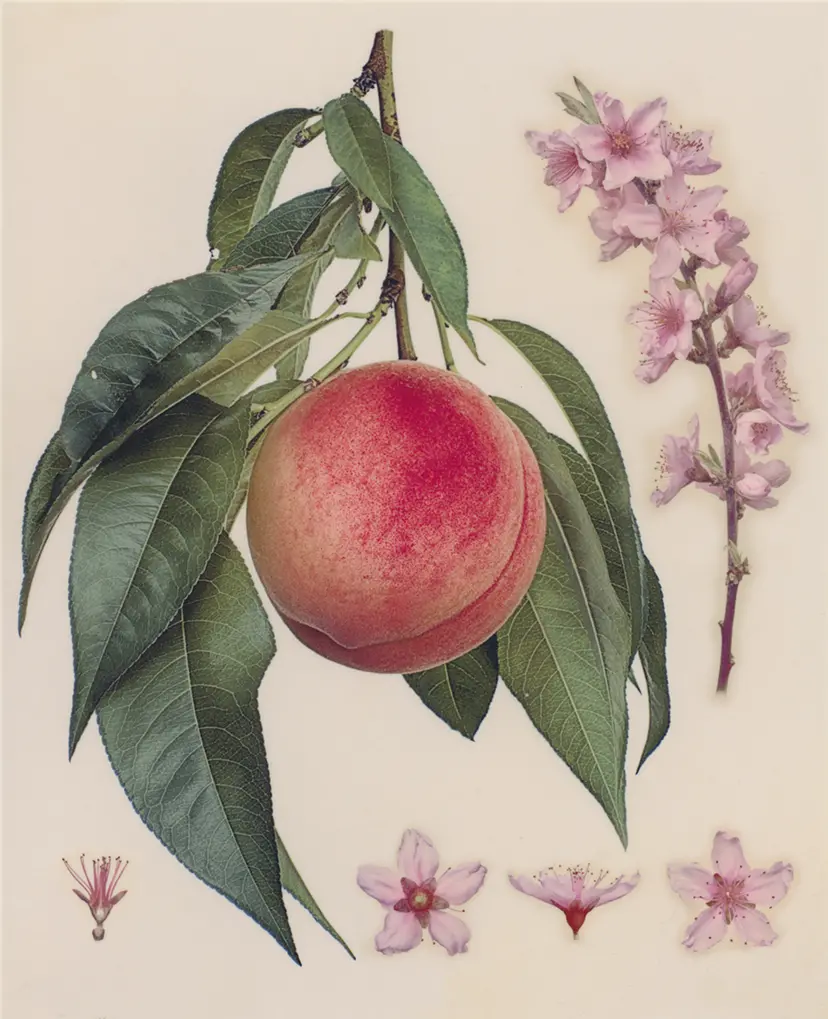 桃 'あかつき' 　Amygdalus persica L. 'Akatsuki' by Masumi Shiohara
