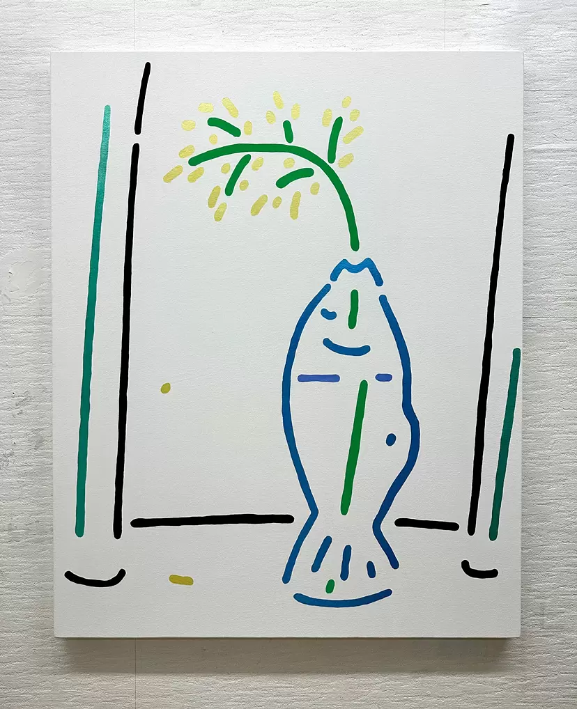 Mimosa (Fish Vase) by Harada Keito