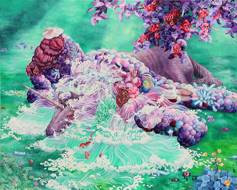 絵画 In my stomach 大地の内臓 by 江口 綾音 | 現代アートの販売・通販 | ArtSticker