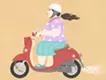 スクーター女子