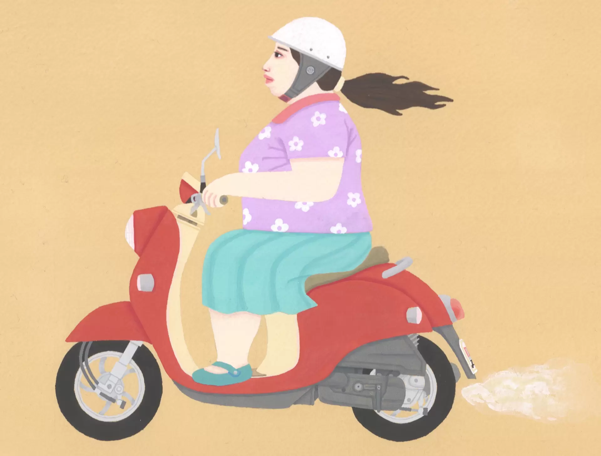 スクーター女子 by 加藤正臣 | 現代アートの販売・通販 | ArtSticker