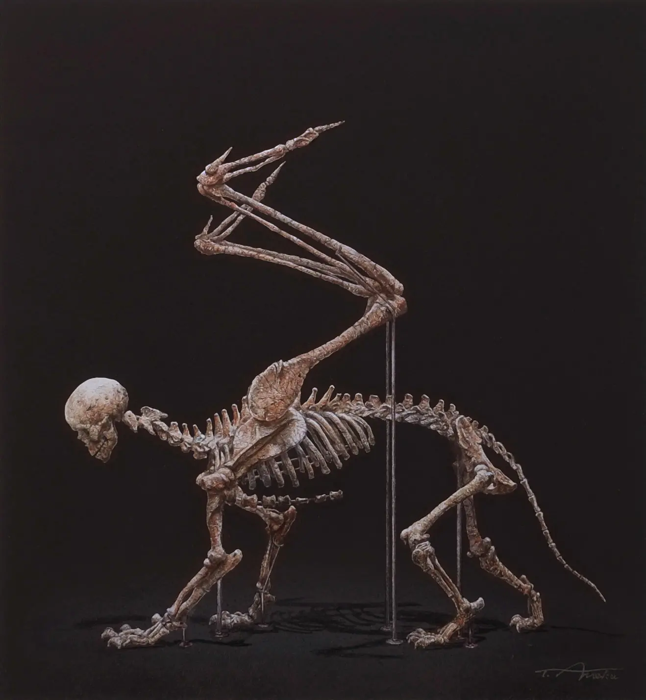 スフィンクスの全身骨格化石の図 by 天久 高広 | Online art store for