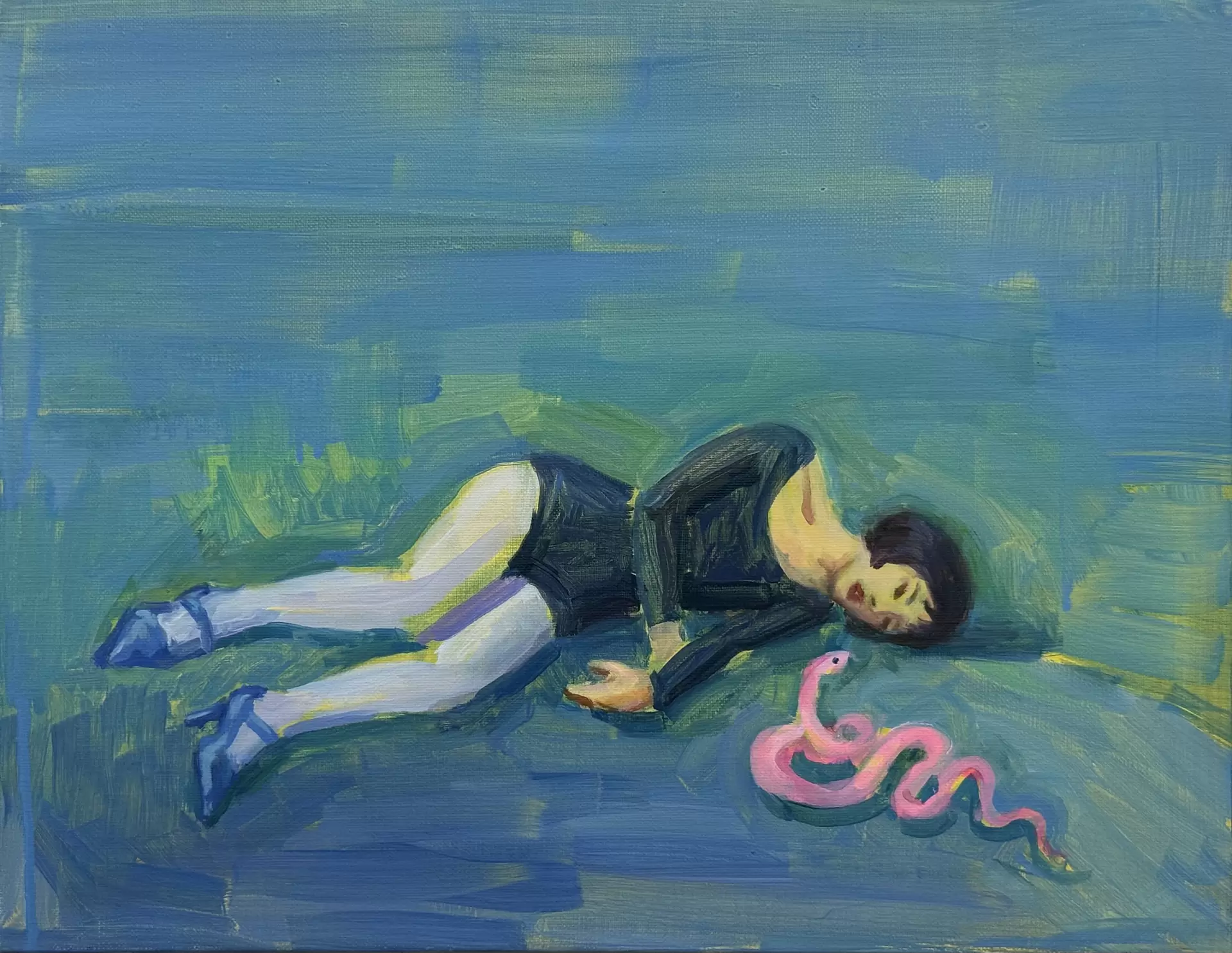 Bone and Fruit, Unclear Waves - Woman and Pink Snake