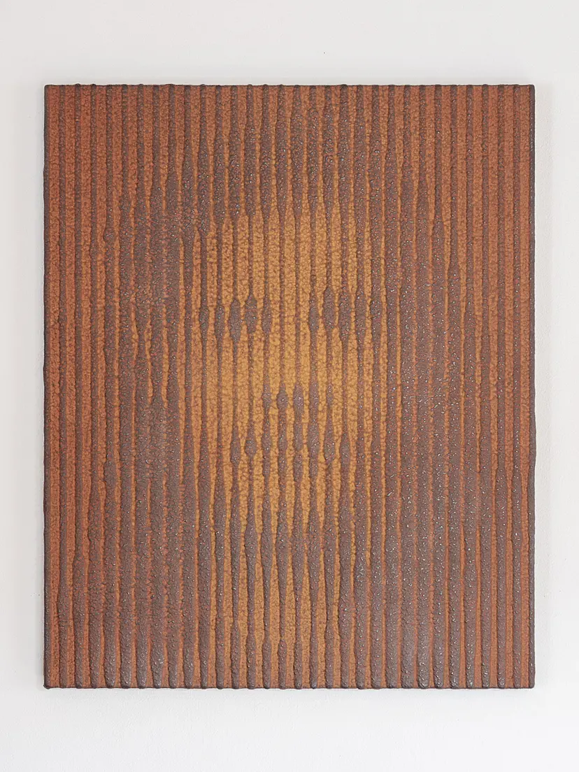 iron-oxide painting “D.P./S****39” by 加藤 智大