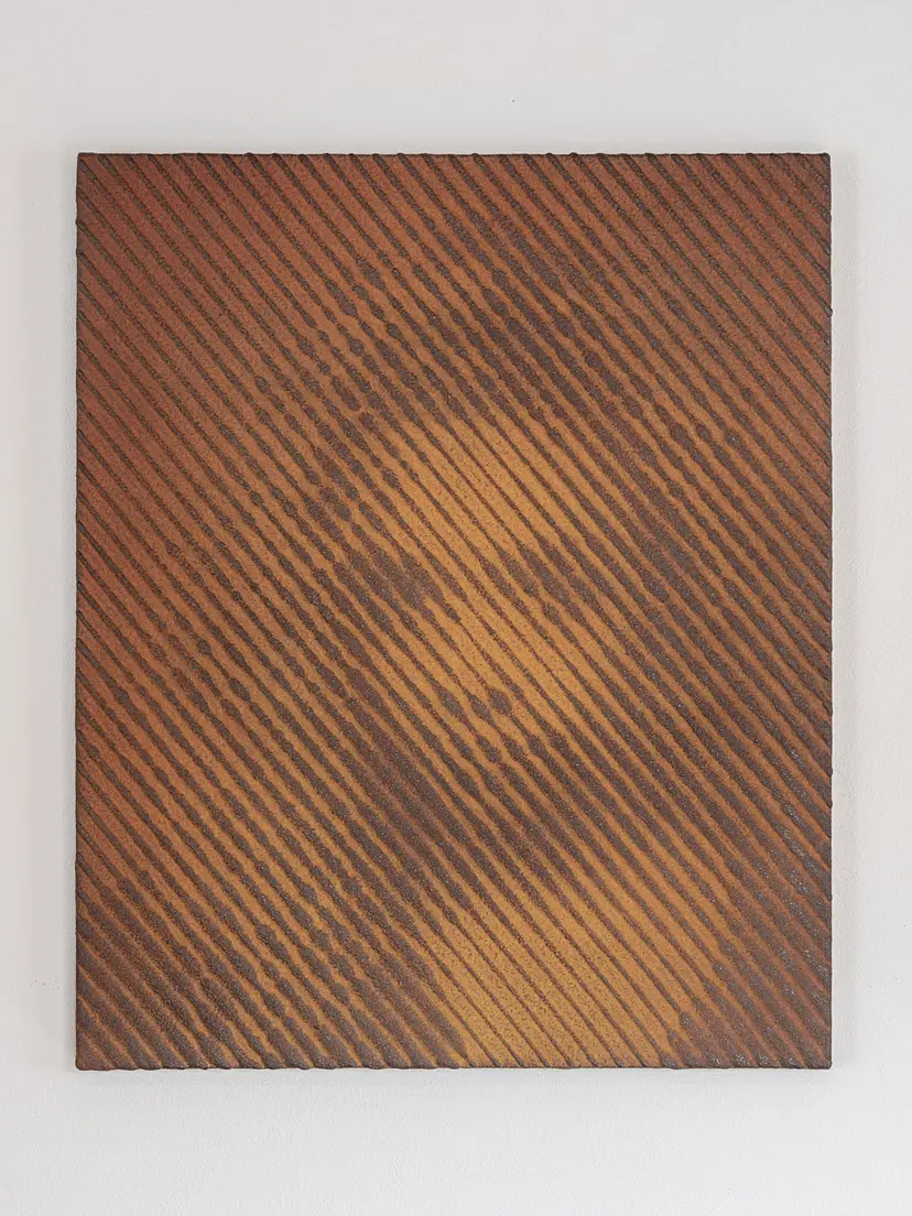 iron-oxide painting “M.C./T****64” by 加藤 智大 | 現代アート