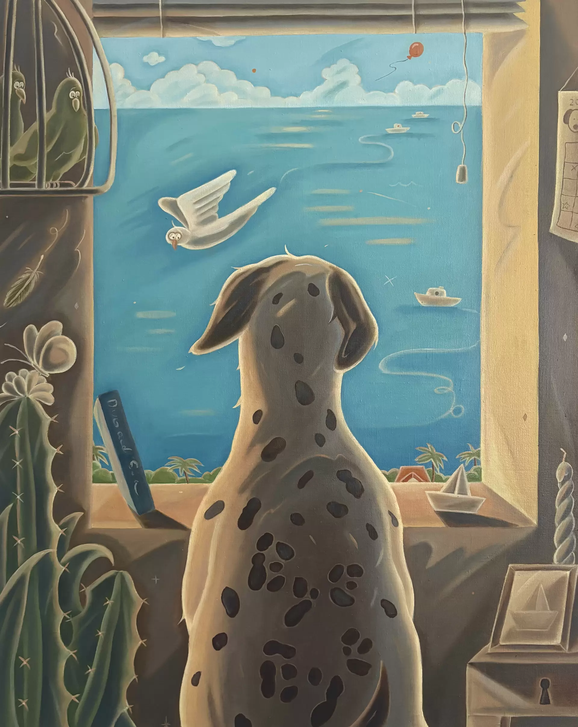 A Dog's Back and the Sea by 高瀬 栞菜 | ArtSticker