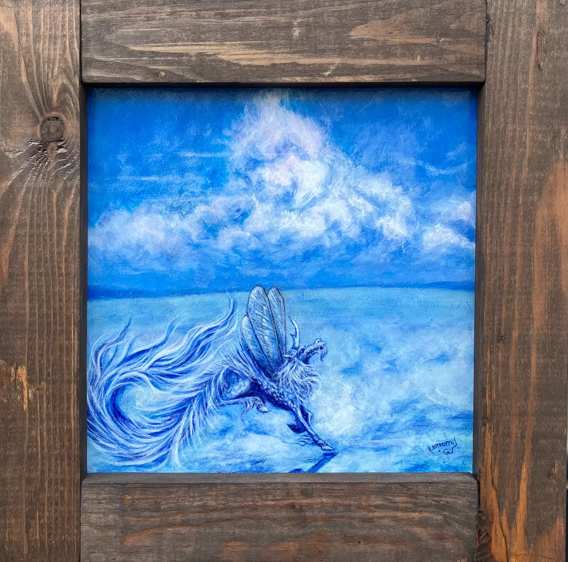 絵画　『蒼』 蒼碧の空 絵画 シンジ 通販 18694001｜Creema(クリーマ)