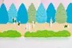 Spring mountain illustration