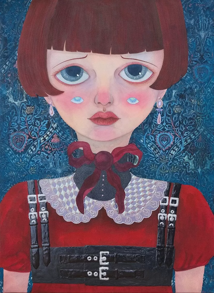 水彩画 遠藤ミマン　約30cm x 25cm「樽前、白鳥」 水彩画 遠藤ミマン 約30cm x 25cm「樽前、白鳥」