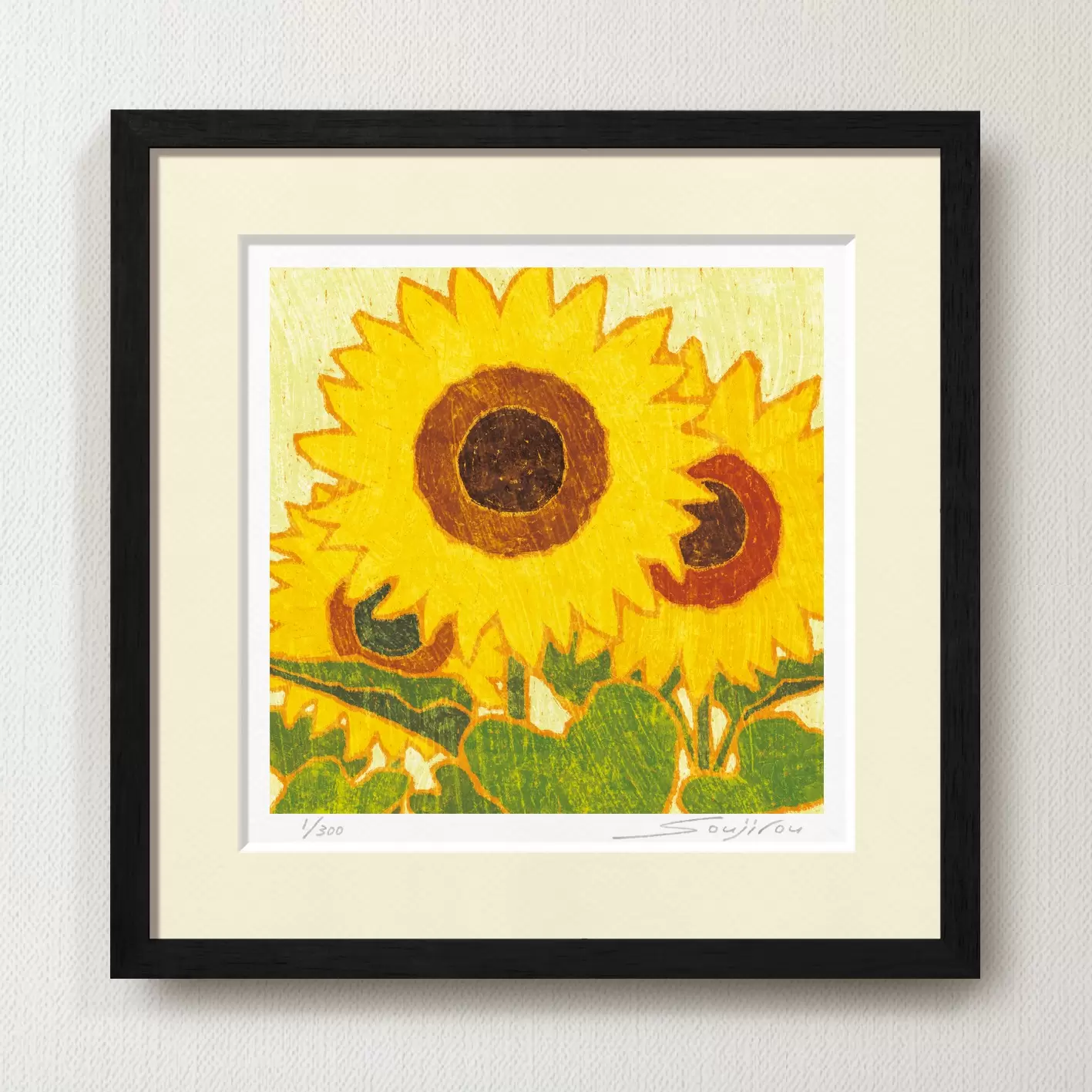 明日へ向くひまわり（FW-042・30角） by 藤谷壮仁郎（soujirou