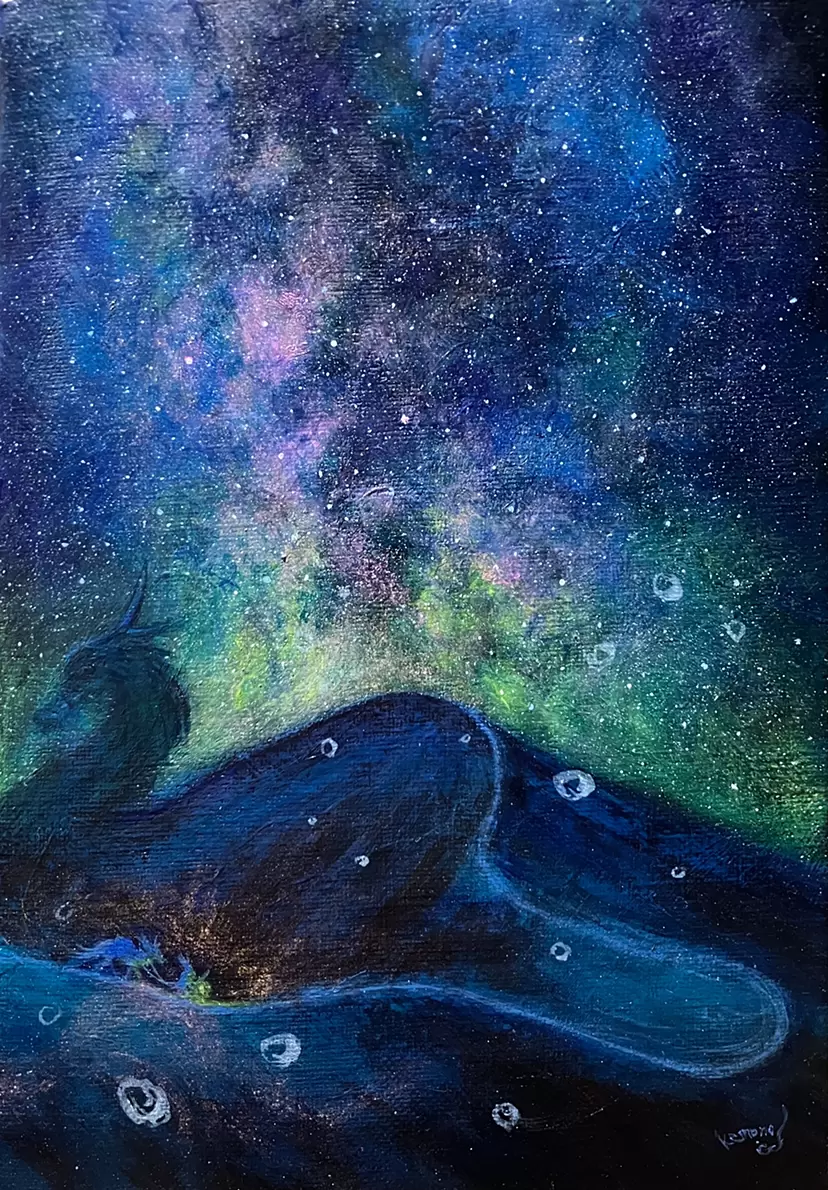 絵画　『蒼』 蒼翼の地平 by kemono gallery | 現代アートの販売・通販