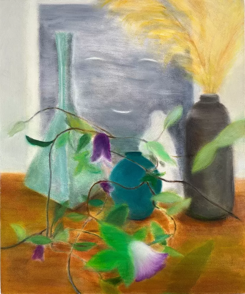 Last painting(Clematis) by 菅野静香