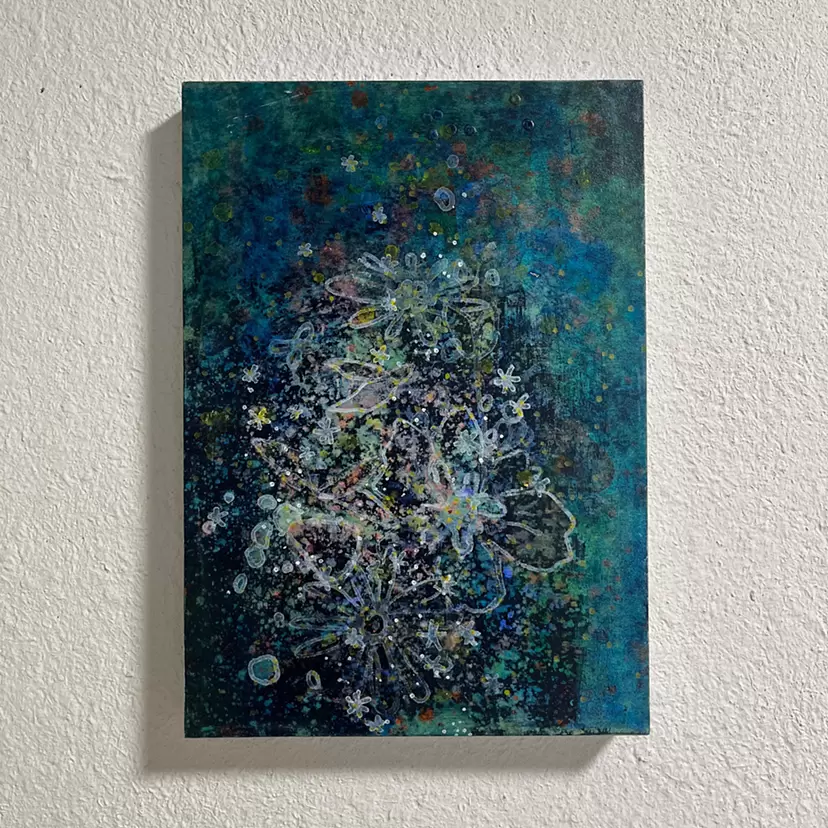 油絵　絵画　絵　アート　現代アート【my】 進級制作 (2021 . 1) 左から 知らない人 1,940 × 1,620 mm