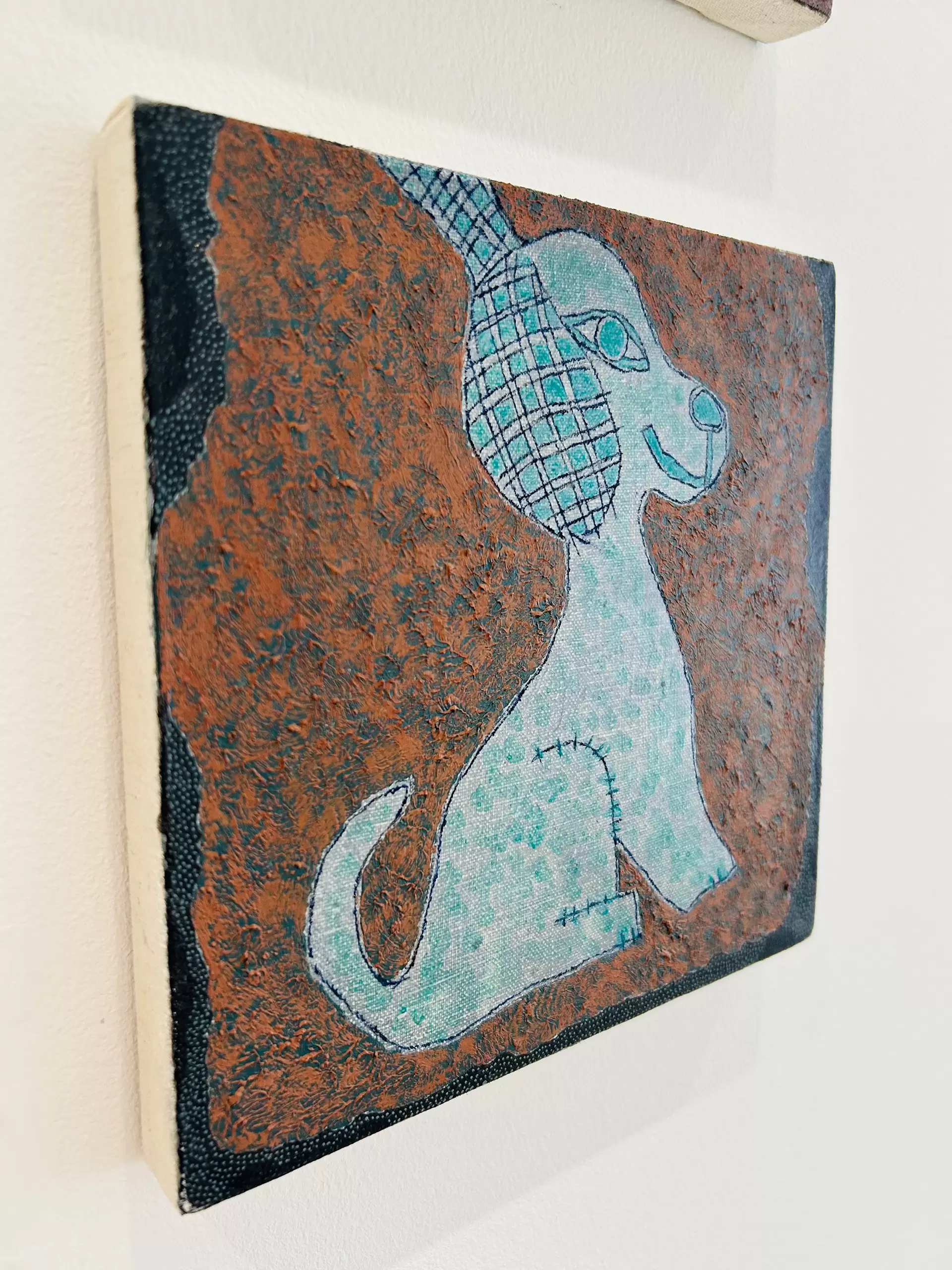 要問い合せ♥️愛しいワンちゃんをお部屋に♥️ハンドペイント　油絵　子犬　多種 Untitled (dog owner's hobby_blue dog) by 鳴海 暢平 | 現代