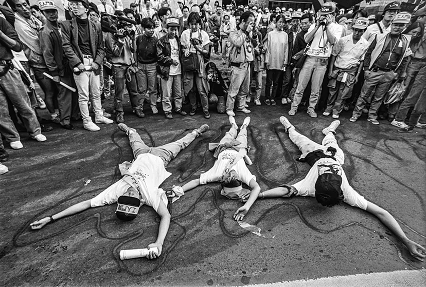 1992年「労働者闘陣」デモ — 1992 “Workers’ Solidarity” Demonstration by 劉 振祥