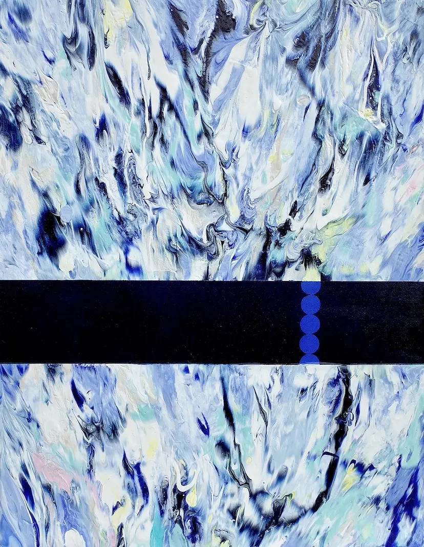 Flower(Ultra Marine Blue) by 清水 佳代子