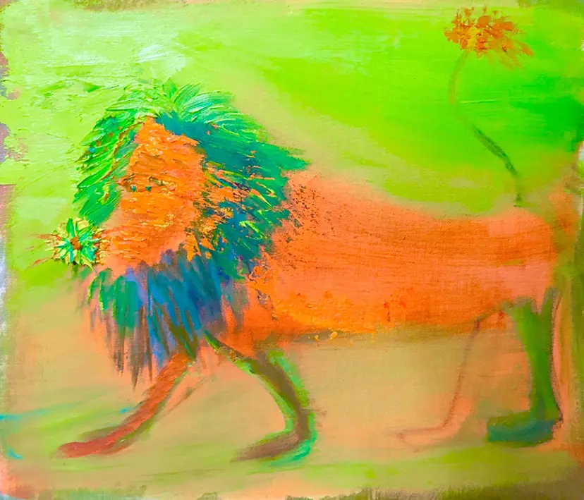 crying lion by 東 慎也