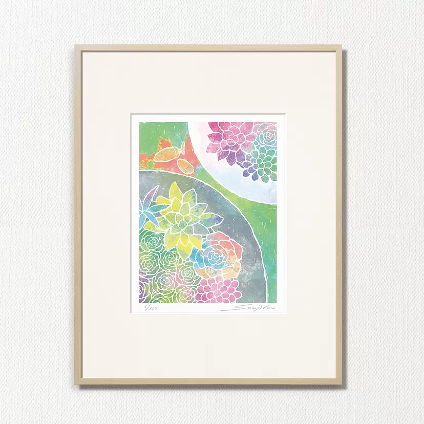 現代ア―ト作家・中田真央の木版画「マンドレイク」限定5部 現代ア―ト作家・中田真央の木版画「マンドレイク」限定5部