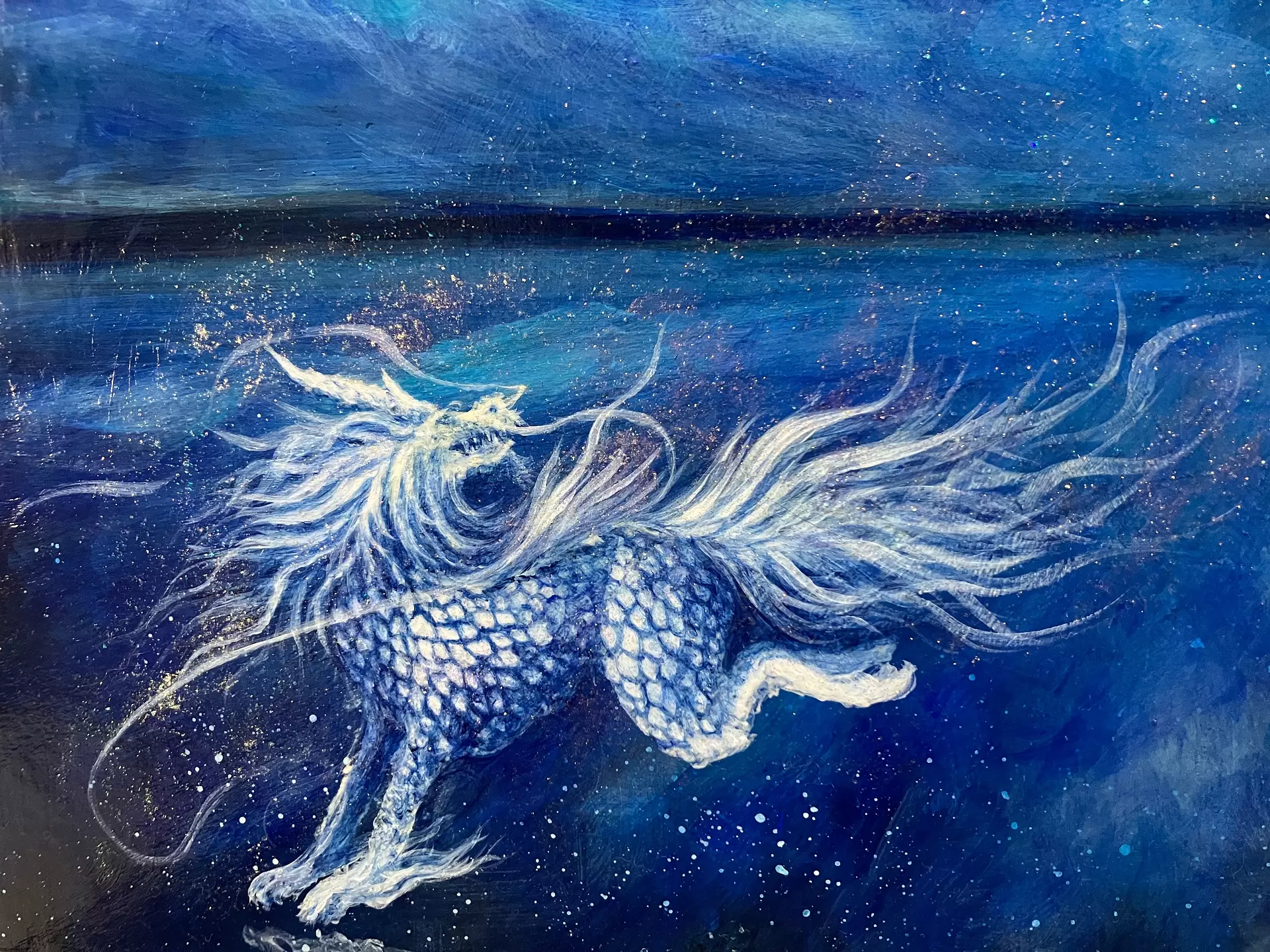 世界が溶け合う蒼の地平 by kemono gallery | 現代アートの販売・通販