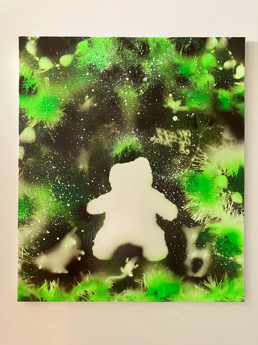 iron-oxide painting “R.T./T****41” by 加藤 智大 | 現代アートの販売