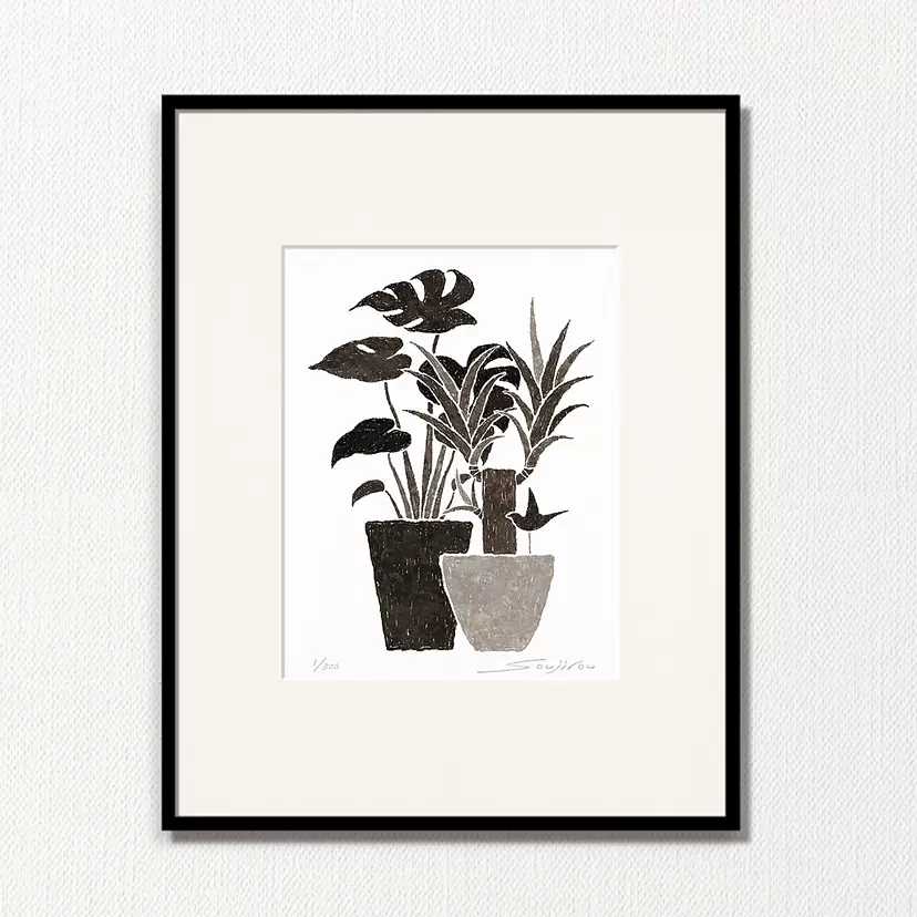 孤独な烏賊と昨日と今日　　1/10 限定10部　絵画　版画　リビング　室内 映画版「ファイナルファンタジー」やアニメ「魔女の旅々」などの