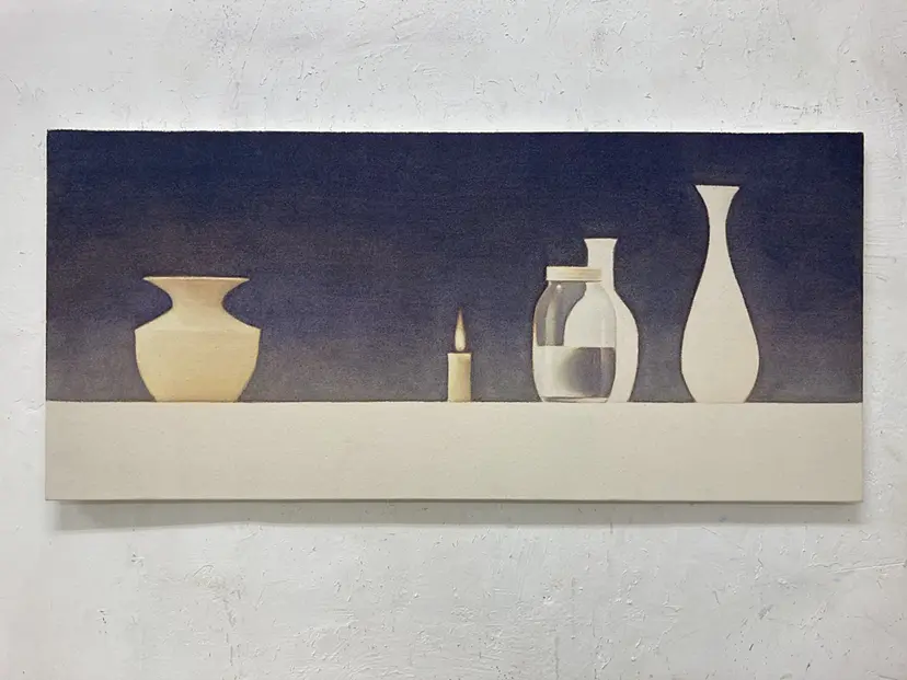 海外作家(イタリア) 油彩画　静物画 萩谷 巌 『静物』 油彩画 - 北海道画廊
