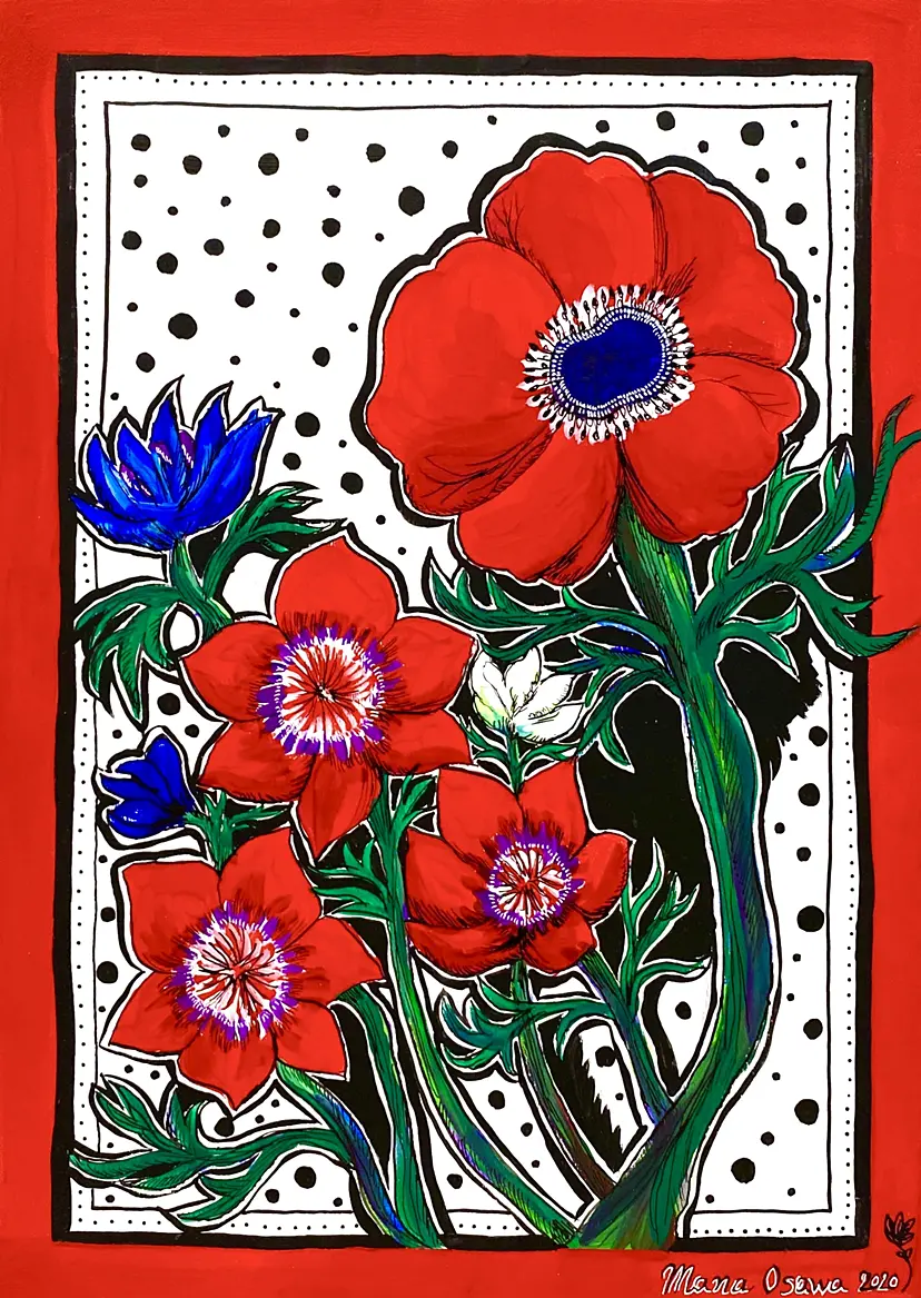 Anemone Dot  by Mana Osawa / 大沢愛
