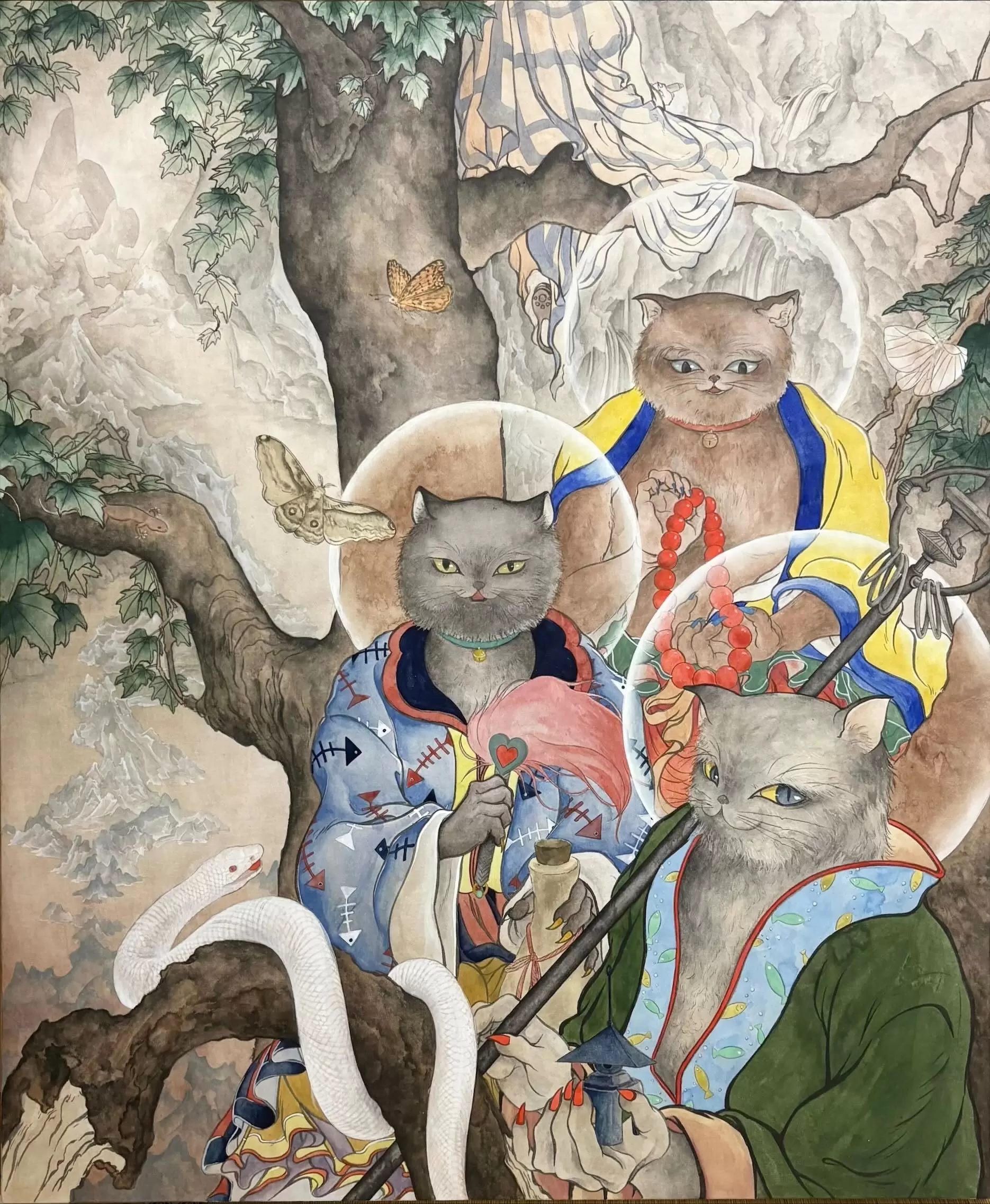 猫羅漢図