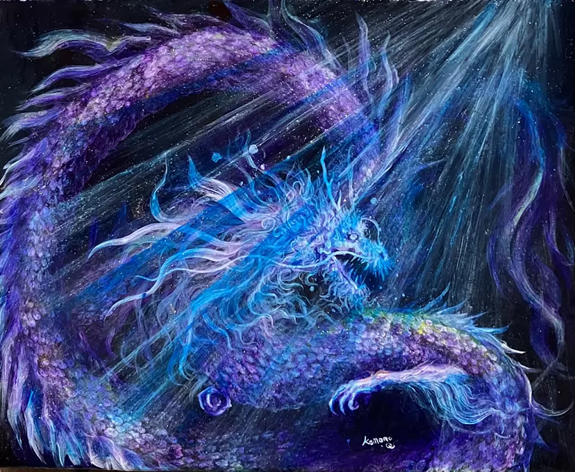 水彩アート「冬の集落　蒼」1点物、手描き真筆。 日常のアート作品 | 現代アートの販売・通販 | ArtSticker