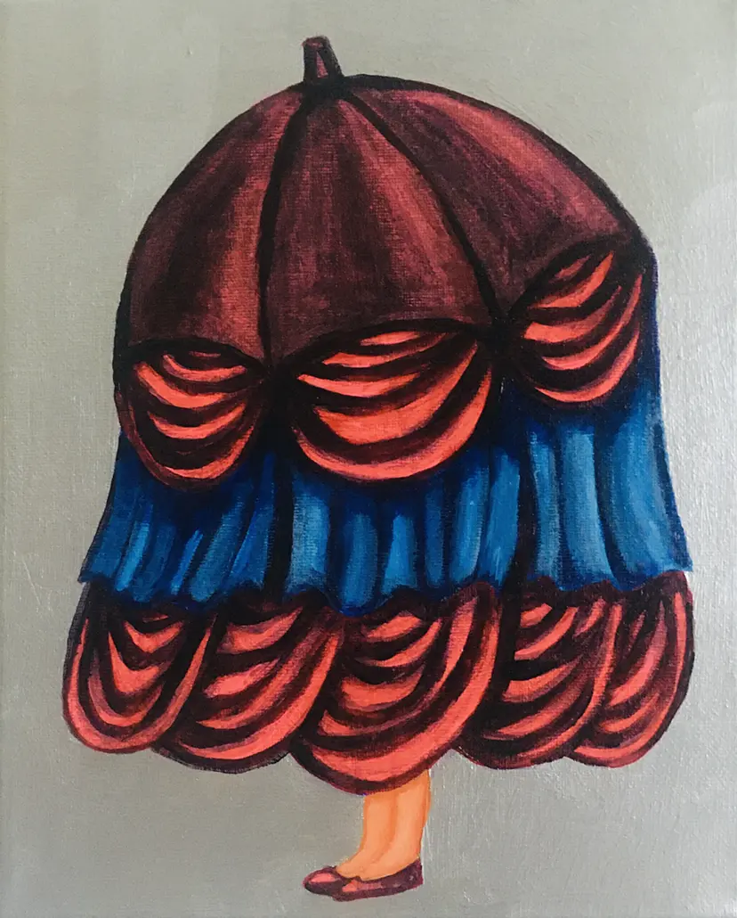 umbrella -red- by 藤田 淑子