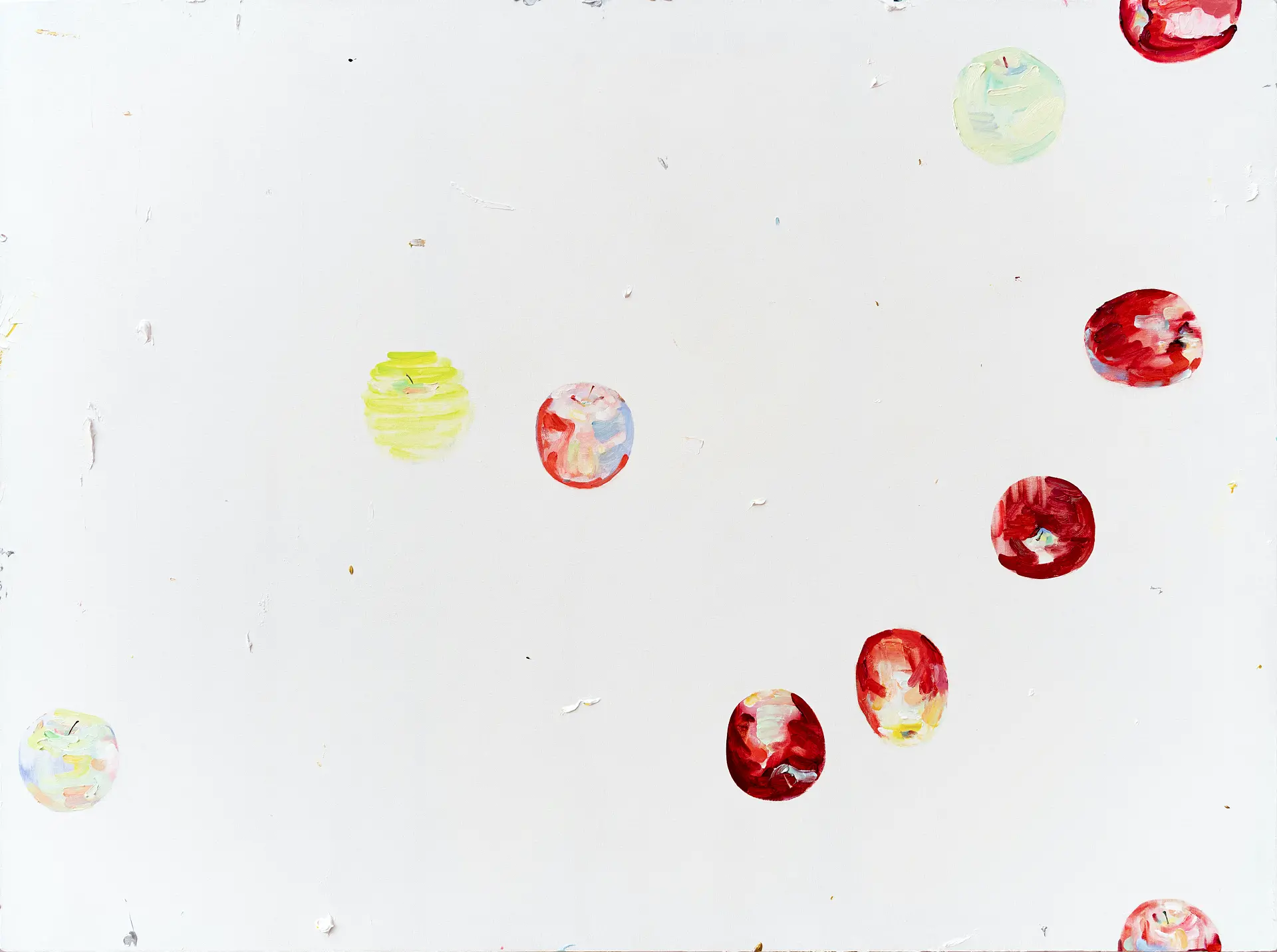 apples, dots, weed flowers