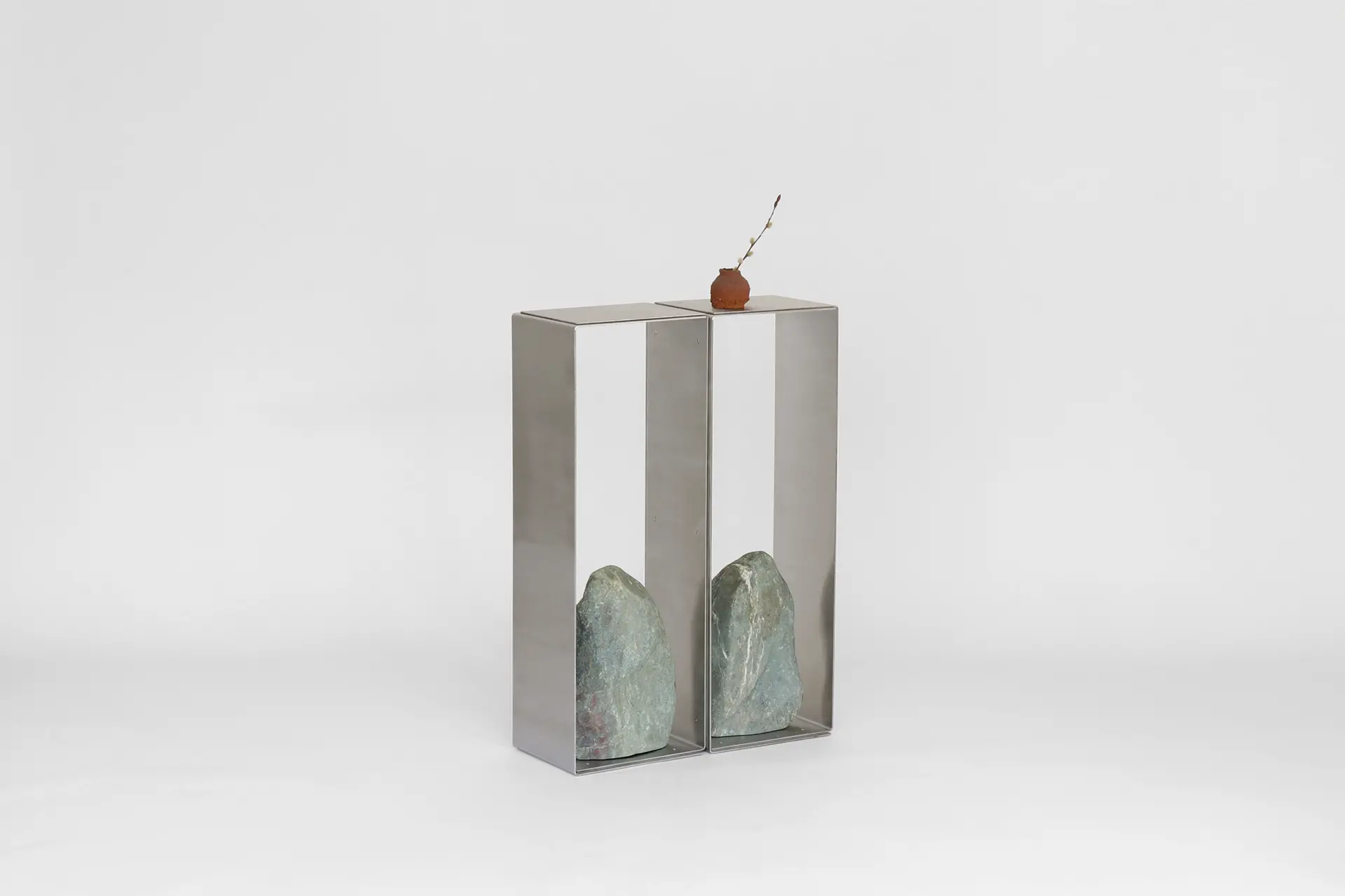 Steel and Stone Console