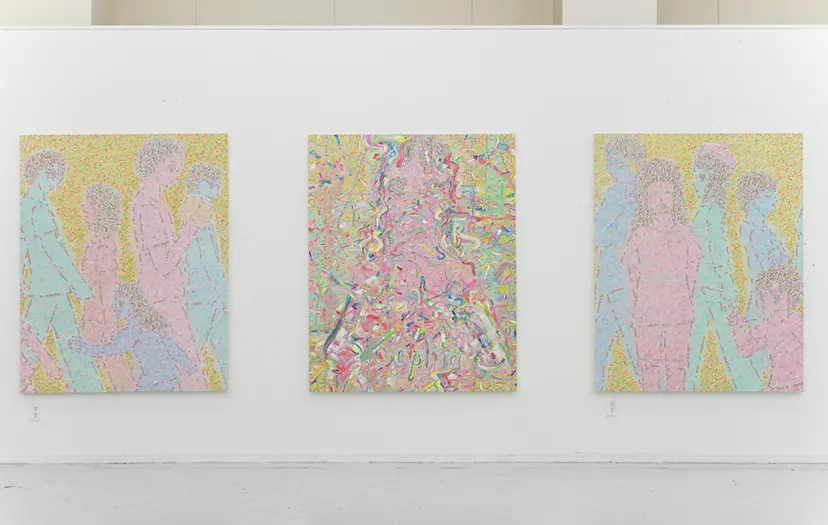 S4号/一点物イラストアート】人間毒【現代アート,絵画,イラスト】 【S4