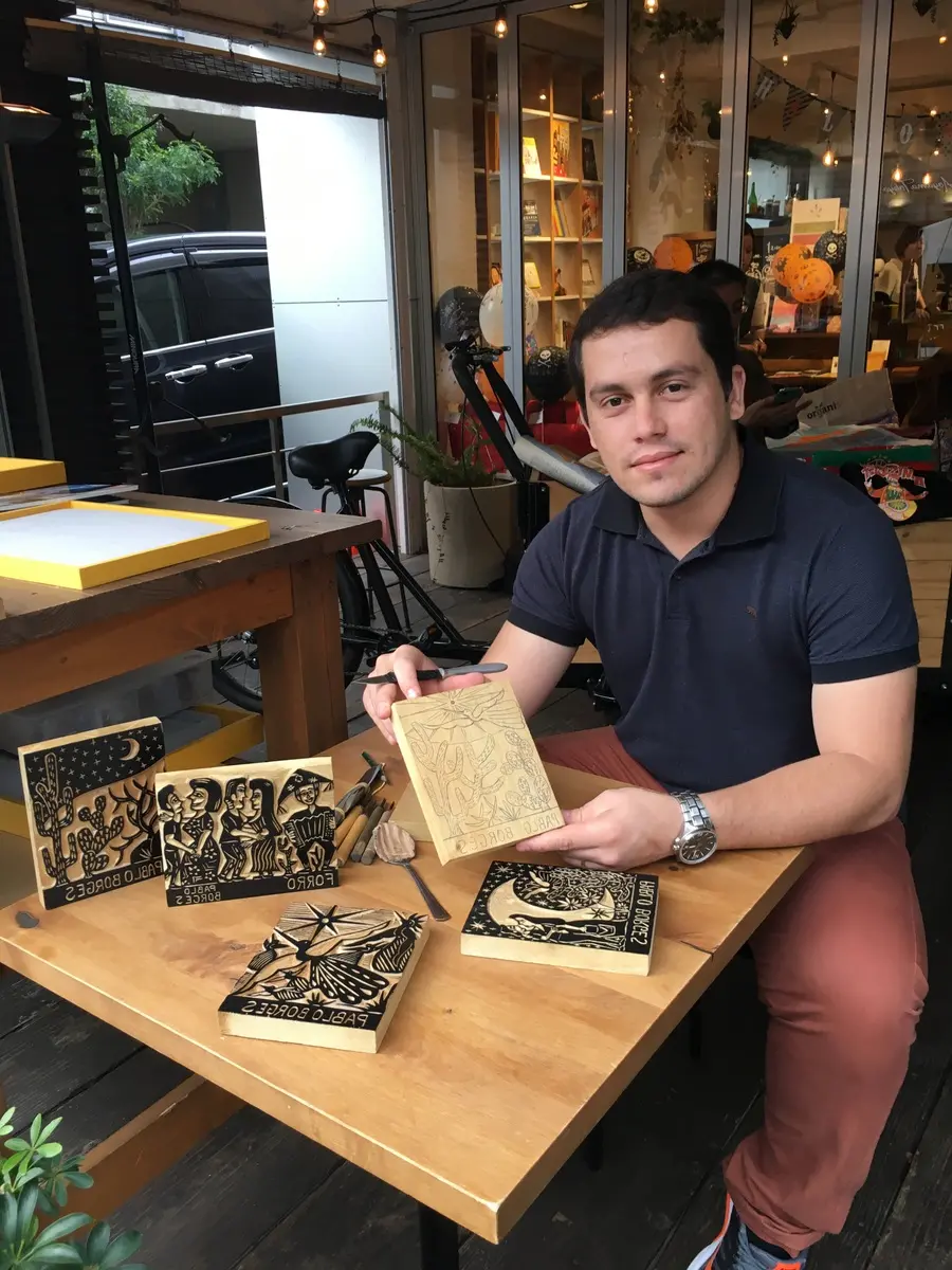 Chuva no Sertão - Pablo Borges by BORGES Wood Block Print