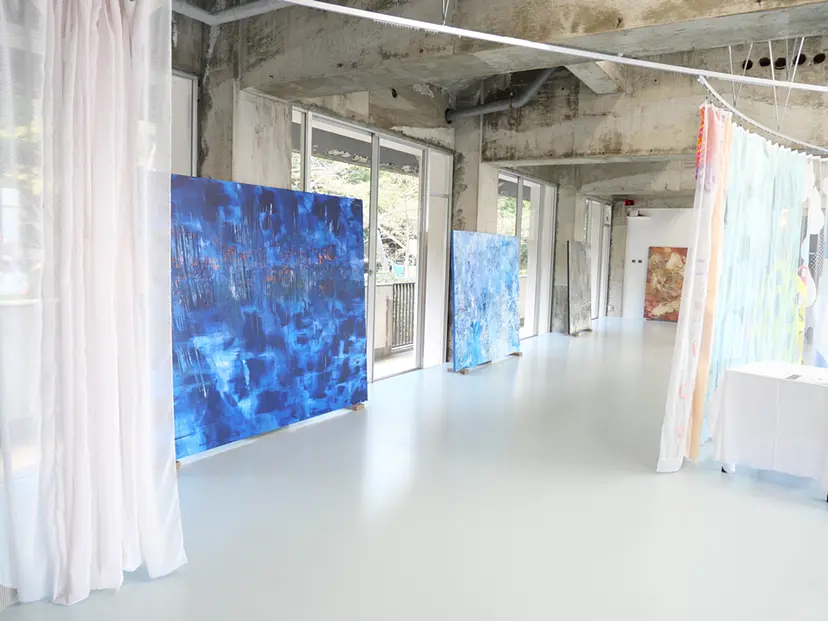 blue #3, blue #1, deep sleep #1, deep sleep #2 by 土井紀子